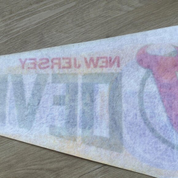 Early 1980'S New Jersey Devils NHL Hockey Pennant Flag - Picture 8 of 10